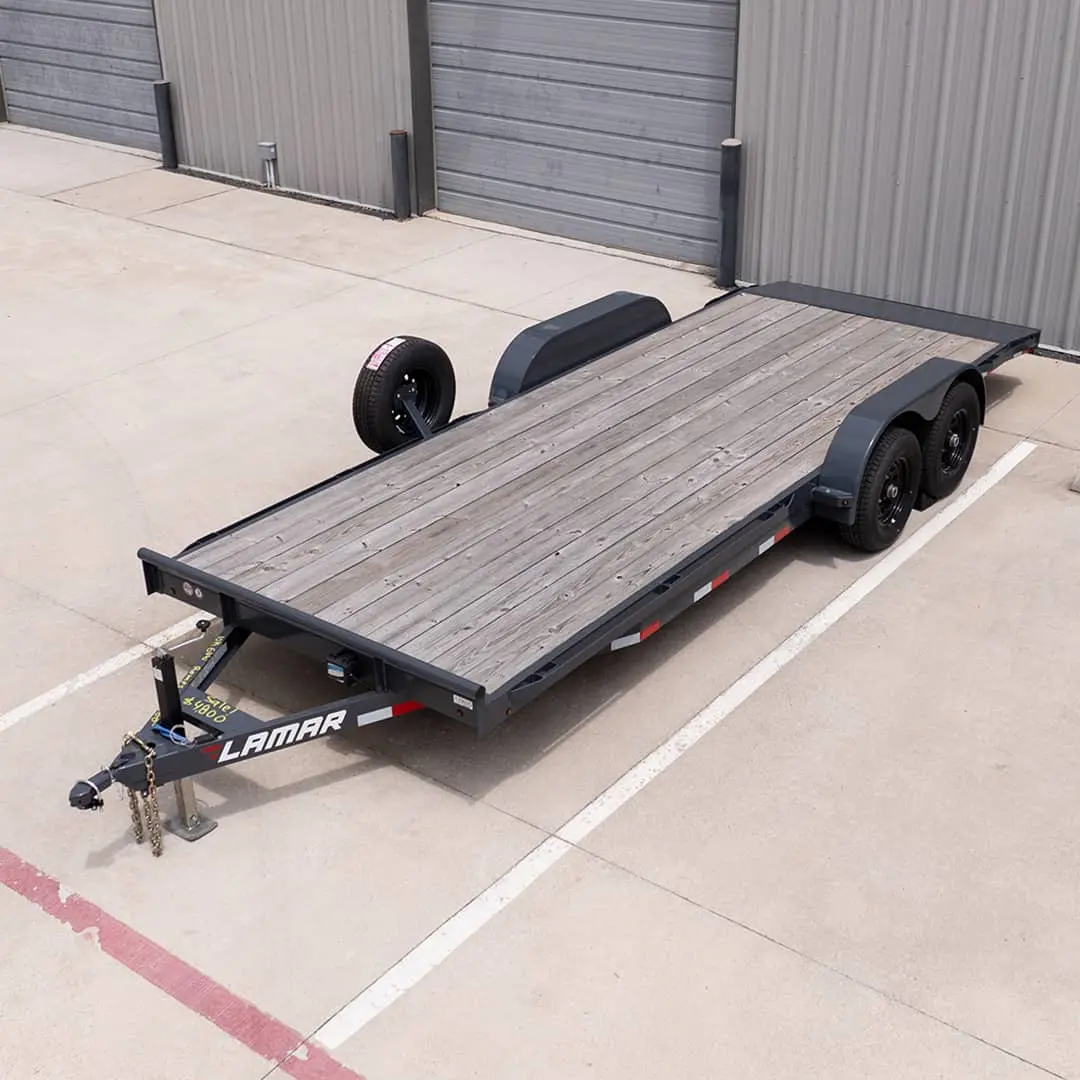 2025 Lamar 20-foot car and truck hauler with electric winch — Hitch Please rental in Krugerville, North Texas
